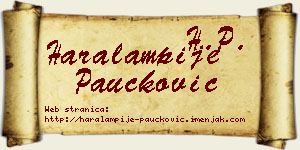 Haralampije Paučković vizit kartica